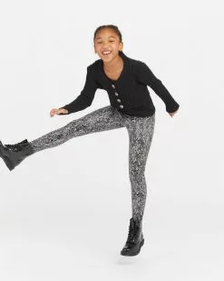 Spanx Girls Faux Leather Snake Shine Leggings 2 Spanx Girls Faux Leather Snake Shine Leggings