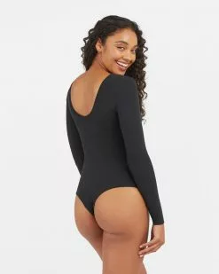 Spanx Suit Yourself Long Sleeve Scoop Neck Bodysuit