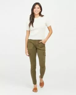 Spanx New Stretch Twill Ankle Cargo Pant 14 Spanx New Stretch Twill Ankle Cargo Pant