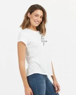 Spanx Pima Cotton Embroidered Graphic Tee