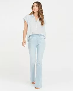 Spanx Flare Jeans, Light Wash New