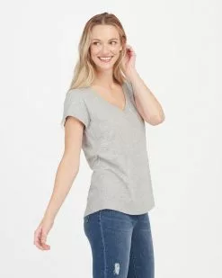 Spanx Pima Cotton V-Neck Tee