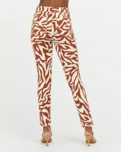 Spanx New On-the-Go Printed Ankle Slim Straight Pant