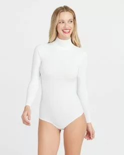 Spanx New Suit Yourself Long Sleeve Turtleneck Thong Bodysuit