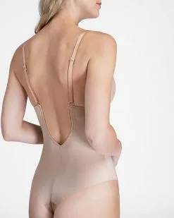 Spanx Suit Your Fancy Plunge Low-Back Thong Bodysuit Shapewear 7 Spanx Suit Your Fancy Plunge Low-Back Thong Bodysuit Shapewear