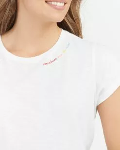 Spanx Pima Cotton Embroidered Graphic Tee