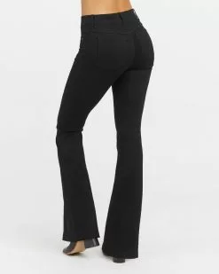 Spanx Flare Jeans, Clean Black Back In Stock