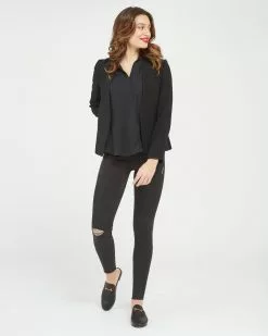 Spanx Vintage Distressed Ankle Skinny Jeans