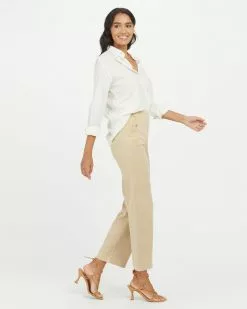 Spanx New Stretch Twill Cropped Wide Leg Pant
