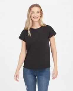 Spanx Pima Cotton Crew Neck Tee The Summer Shop