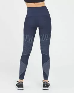 Spanx Comfy Essentials Look At Me Now Seamless Moto Leggings, Indigo Sky