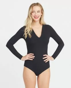 Spanx Suit Yourself Long Sleeve Thong Bodysuit