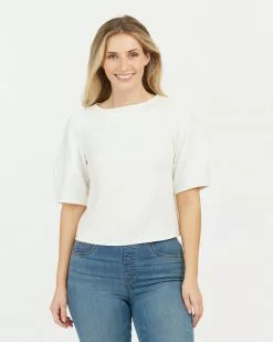 Spanx AirEssentials Puff Sleeve ‘At-the-Hip’ Top