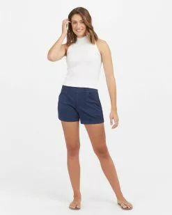 Spanx Clothing Stretch Twill Shorts, 4