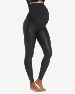 Spanx Mama Faux Leather Leggings Comfy Essentials