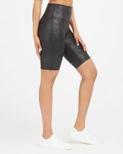 Spanx Faux Leather Bike Short
