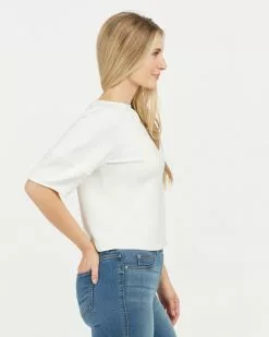 Spanx AirEssentials Puff Sleeve ‘At-the-Hip’ Top