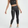 Spanx Faux Leather Track Stripe 7/8 Leggings