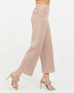 Spanx New Stretch Twill Cropped Wide Leg Pant