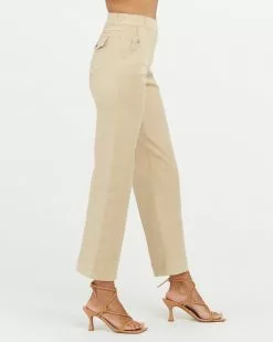 Spanx New Stretch Twill Cropped Wide Leg Pant