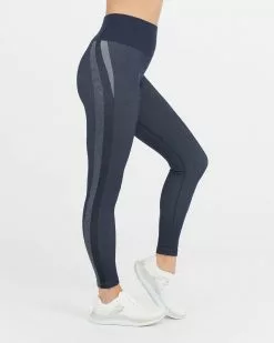 Spanx Look At Me Now Seamless Track Stripe Leggings