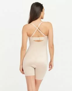 Spanx Shapewear Suit Your Fancy Strapless Cupped Mid-Thigh Bodysuit