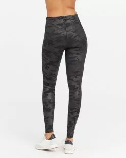 Spanx Faux Leather Camo Leggings