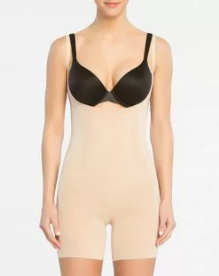 Spanx OnCore Open-Bust Mid-Thigh Bodysuit