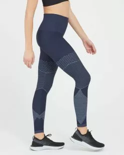 Spanx Comfy Essentials Look At Me Now Seamless Moto Leggings, Indigo Sky