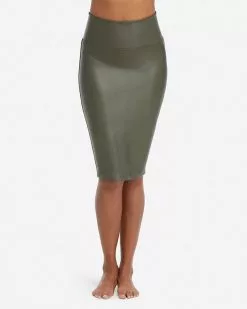 Spanx Faux Leather Pencil Skirt