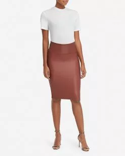 Spanx Faux Leather Pencil Skirt