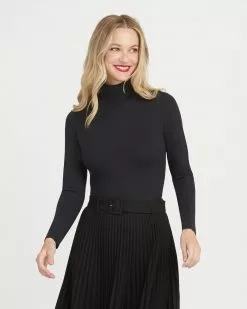 Spanx New Suit Yourself Long Sleeve Turtleneck Thong Bodysuit