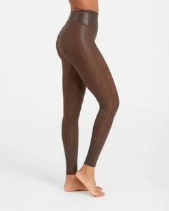 Spanx Faux Leather Snakeskin Leggings