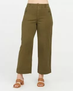 Spanx New Stretch Twill Cropped Wide Leg Pant