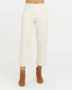 Spanx New Stretch Twill Cropped Wide Leg Pant