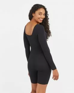 Spanx Luxe Essentials Long Sleeve Mid-Thigh Bodysuit Clothing