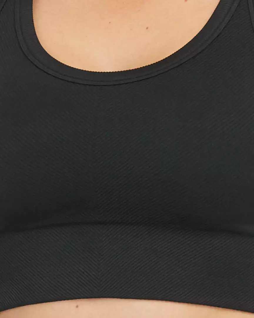 Spanx Seamless Sculpt Chevron Ribbed Longline Medium Impact Sports Bra Activewear Spanx Seamless Sculpt Chevron Ribbed Longline Medium Impact Sports Bra Activewear