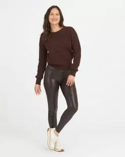 Spanx Faux Leather Croc Shine Leggings