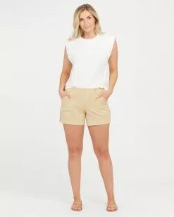 Spanx Clothing Stretch Twill Shorts, 4