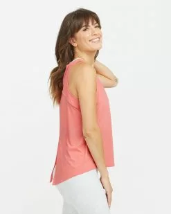 Spanx Go Lightly Ribbed Tie Back Tank Tops + Jackets