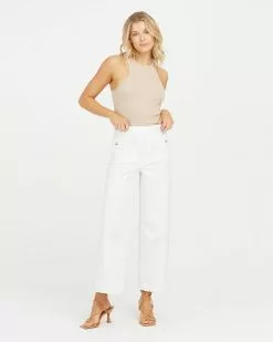 Spanx New Stretch Twill Cropped Wide Leg Pant