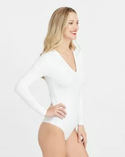 Spanx Suit Yourself Long Sleeve Thong Bodysuit