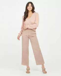 Spanx New Stretch Twill Cropped Wide Leg Pant