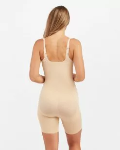 Spanx Power Open-Bust Mid-Thigh Bodysuit