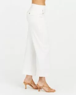 Spanx New Stretch Twill Cropped Wide Leg Pant