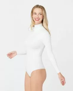 Spanx New Suit Yourself Long Sleeve Turtleneck Thong Bodysuit