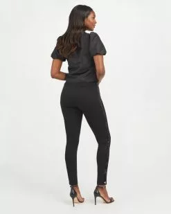 Spanx Clothing The Perfect Black Pant, Ankle Sequin Tuxedo Skinny