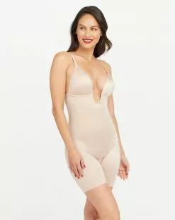Spanx Best Sellers Suit Your Fancy Plunge Low-Back Mid-Thigh Bodysuit