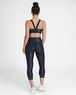 Spanx Faux Leather Active Cropped Leggings