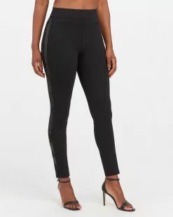 Spanx Clothing The Perfect Black Pant, Ankle Sequin Tuxedo Skinny